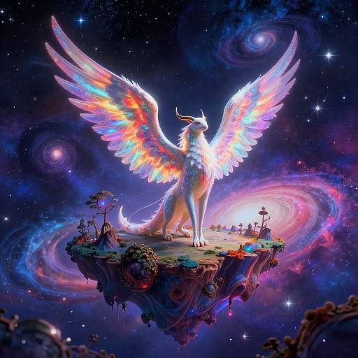 Surreal Dreamscape with Luminescent Wings