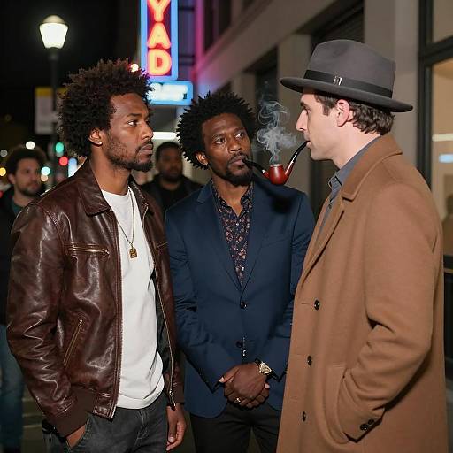 Urban Nightlife: Three Distinct Men