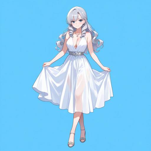 Elegant Woman in Summer Attire Elegant Woman in Summer Attire