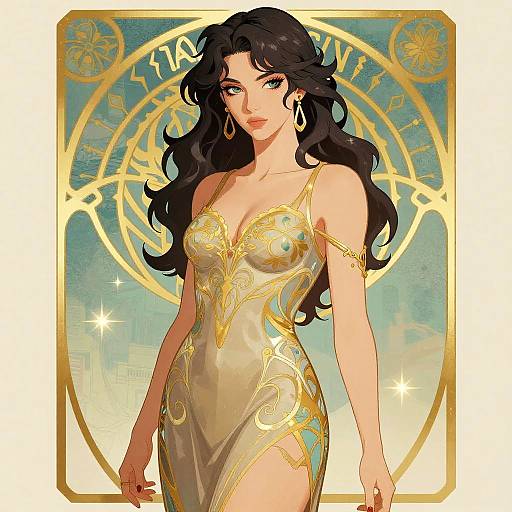 Erotic Woman Illustration Fusion Art