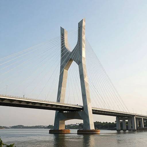 Futuristic Origami Suspension Bridge