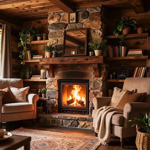 Cozy Rustic Cabin Interior