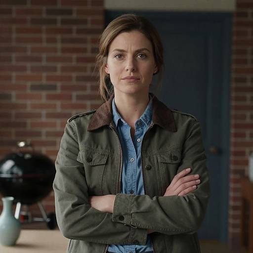 Casual Portrait Against Brick Background