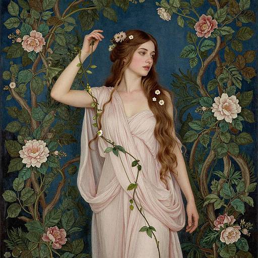 Ethereal Woman in Enchanted Nature