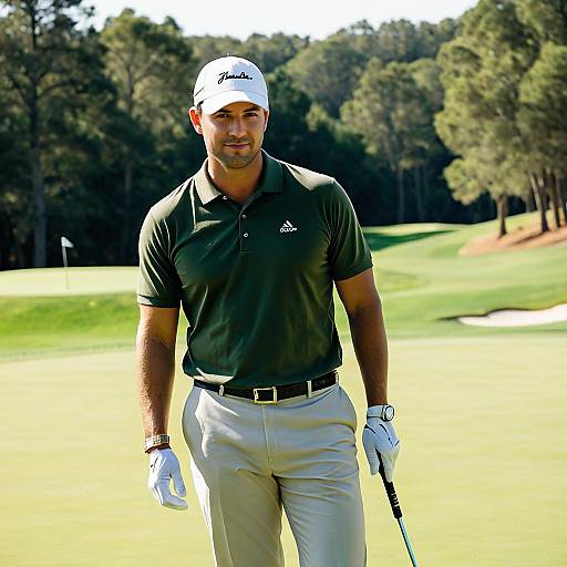 Male Golfer Standing on Golf Course