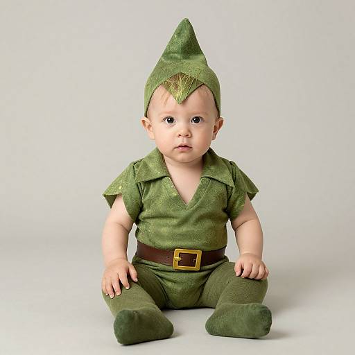 Infant in Peter Pan Gnome Costume
