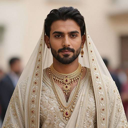 Realistic Male Bride Portrait