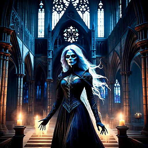 Eerie Banshee in Cursed Cathedral