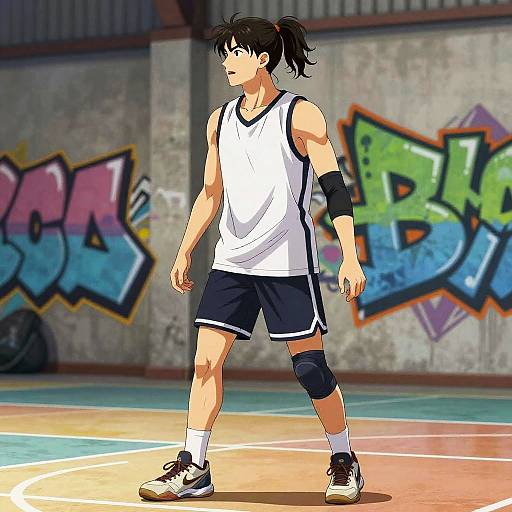 Graphic Novel Street Volleyball Athlete