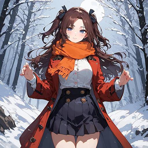 Tohsaka Rin in Snowy Moonlight