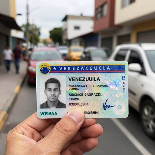 Venezuela Driver License Close-Up