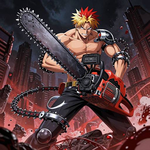 Chainsaw Man Fierce Transformation Scene