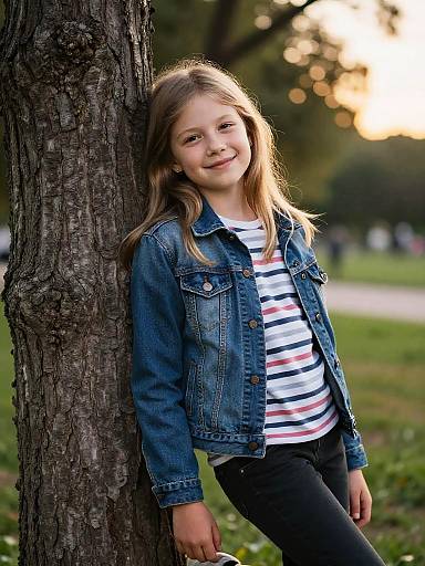 Golden Hour Park Portrait of Girl