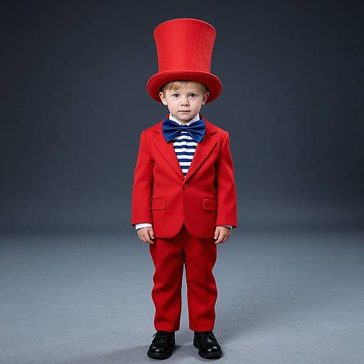 Mad Hatter Toddler in Red Outfit