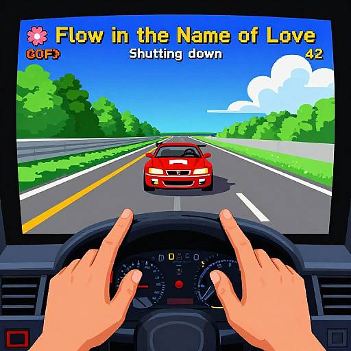 90s Vector Racing Game Goose Bomb