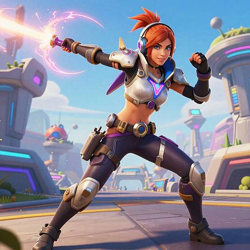 Futuristic Fortnite Girl Warrior