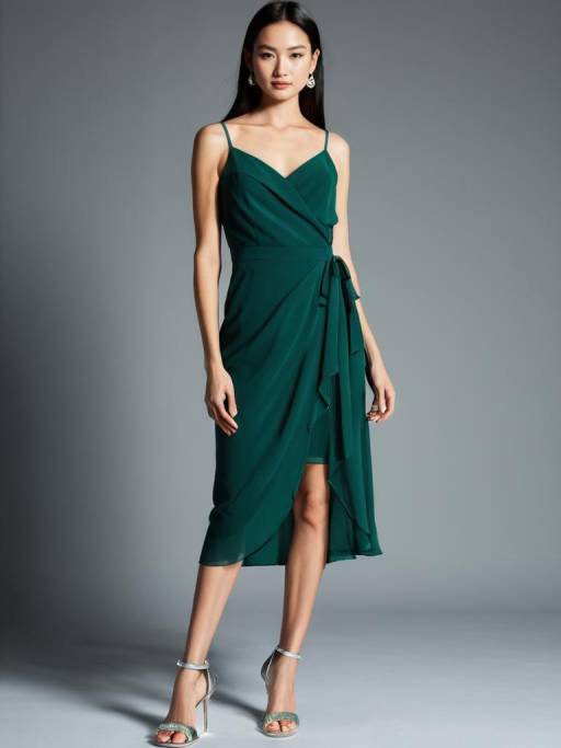 Chic Emerald Green Midi Dress Look