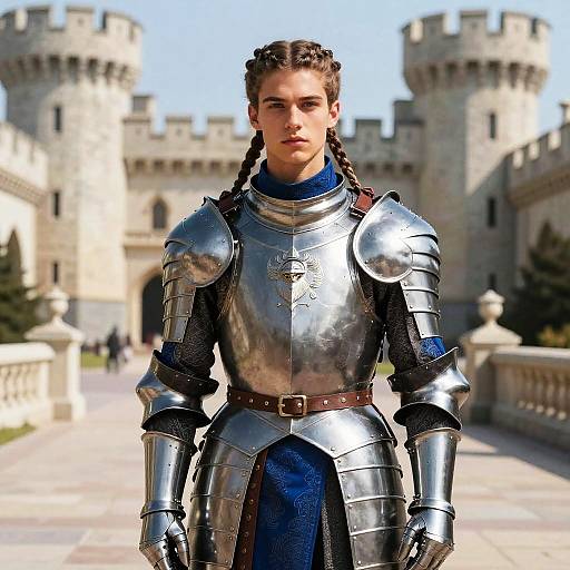 Warrior Braid Knight in Castle