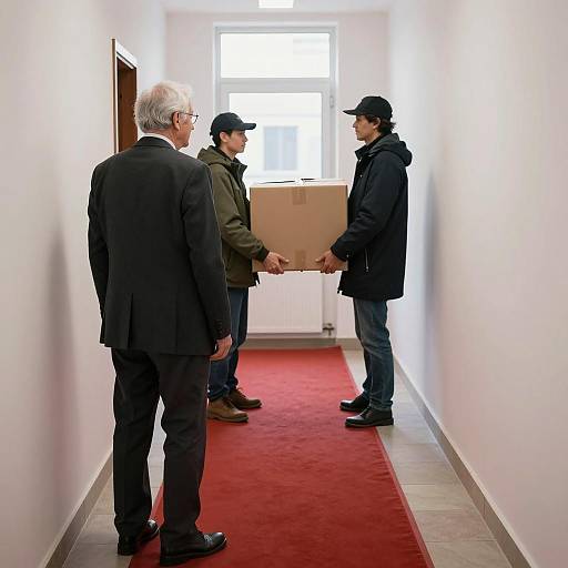 Mysterious Corridor Scene with Figures