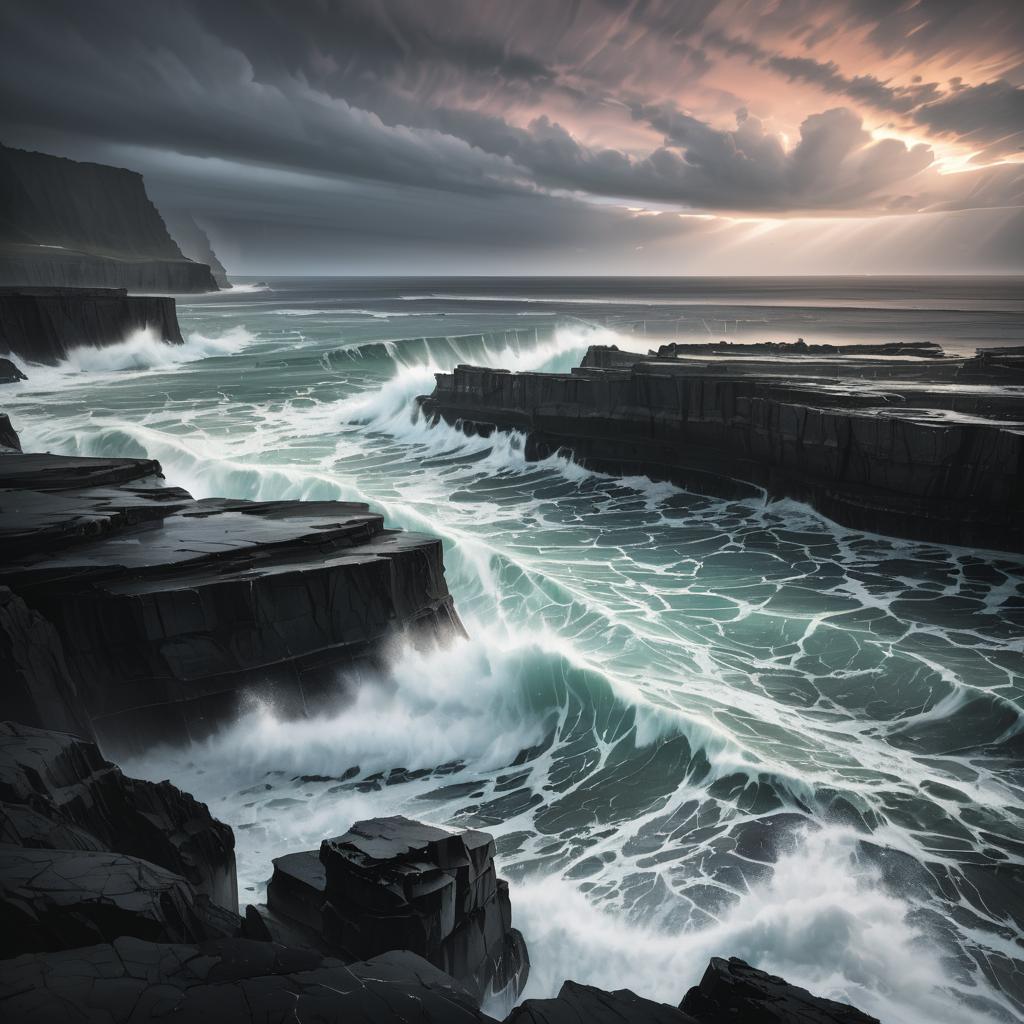 Surreal Coastal Tidepools at Dawn