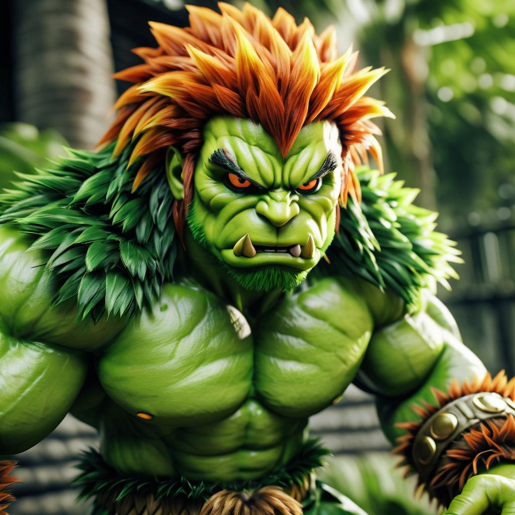 Photorealistic Blanka from Street Fighter