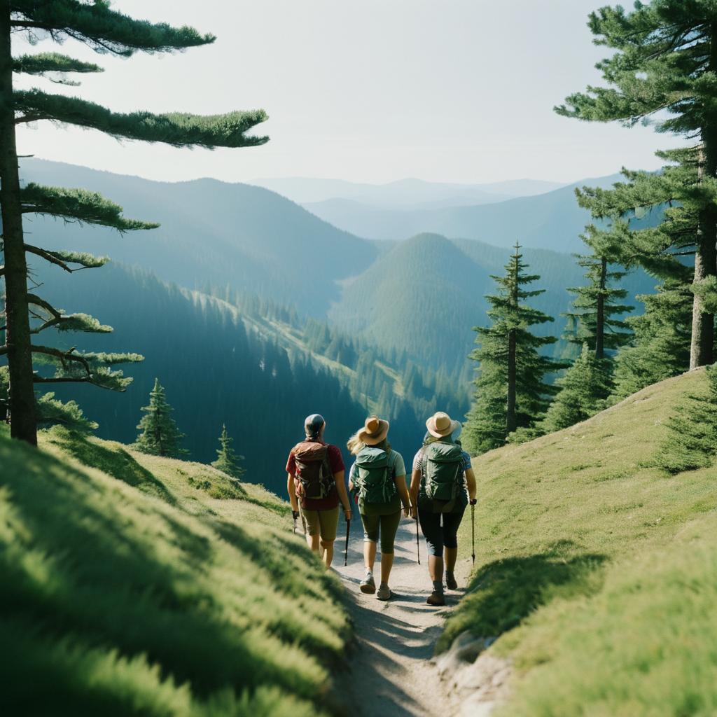 Cinematic Hiking Trip with Friends