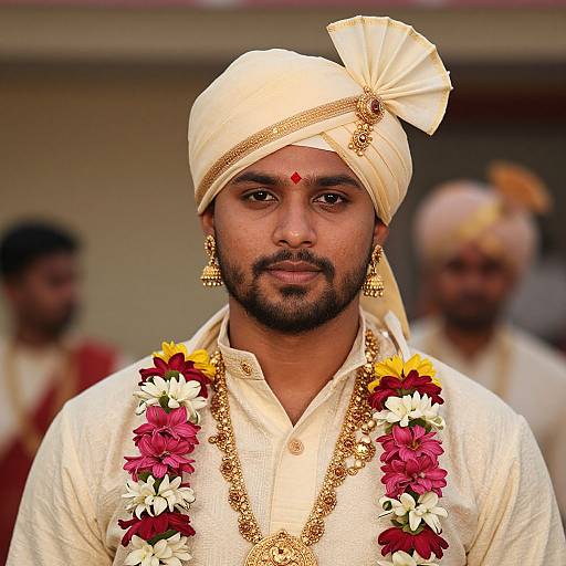 Realistic Traditional Indian Wedding Groom