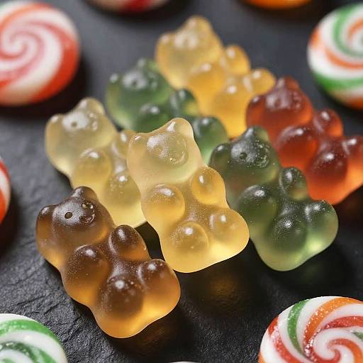 Colorful Gummy Bear Thighs Texture