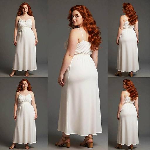 Photorealistic Curvy Redhead in Sundress