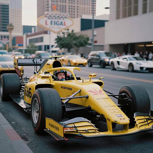 Supercar Portrait on Vibrant Vegas Streets