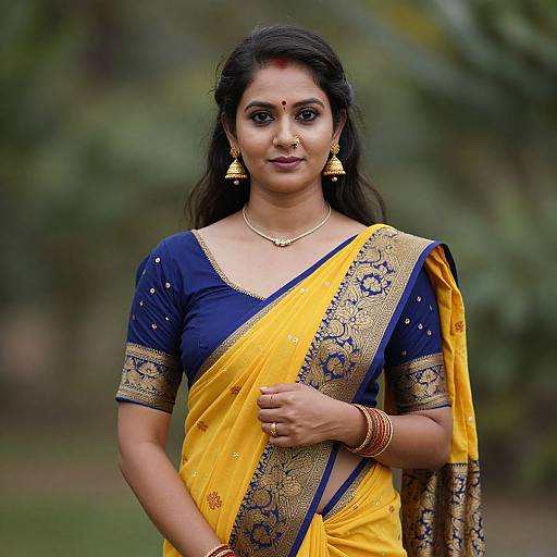 Traditional Indian Woman in Sari
