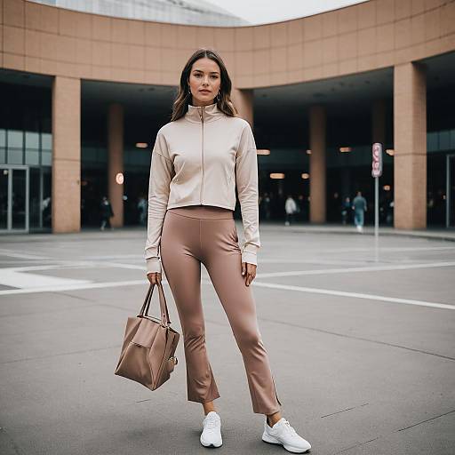 Futuristic Athleisure in Crisp Urban Setting