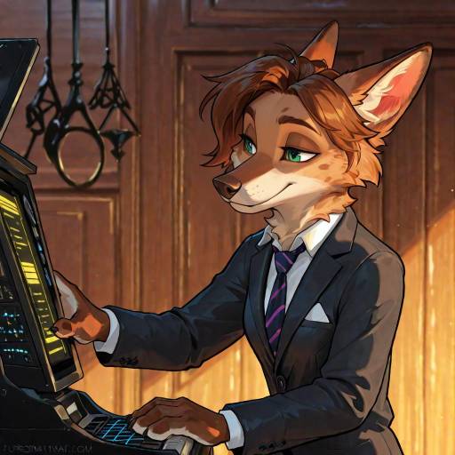 Expressive Female Wolf Fursona in Pirate Style