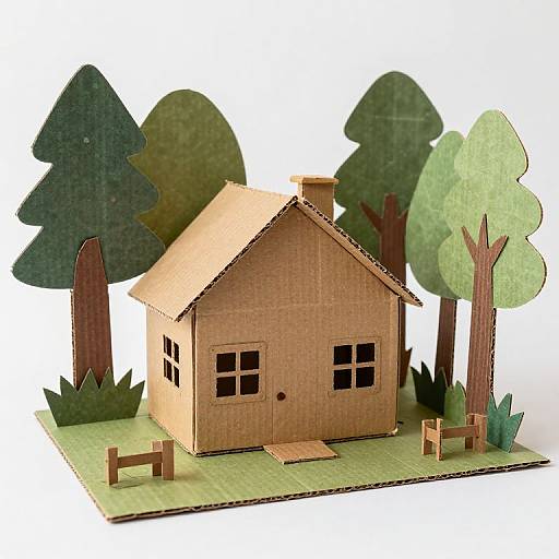 Recycled Cardboard Woodland Diorama