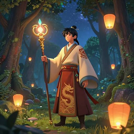 Kurito in Enchanted Forest Clearing