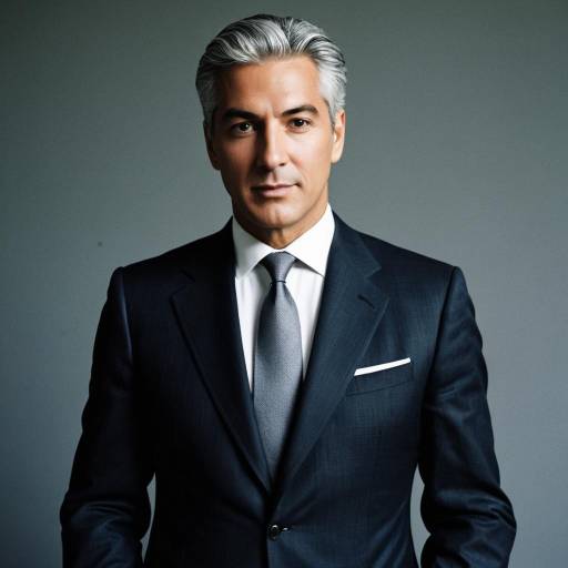 Elegant Dark Suit for Middle-Aged Man