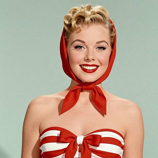 1950s Vibrant Magazine Swimwear Illustration