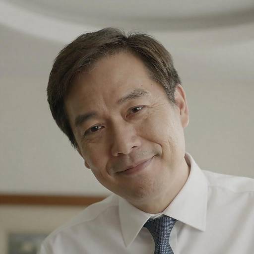 Gentle Smile of a Middle-Aged Man