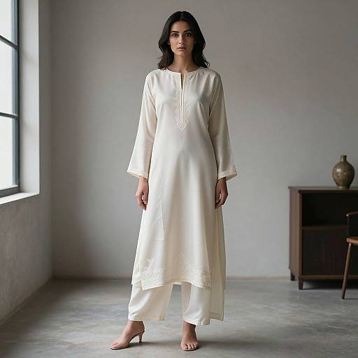 Modern Woman in Silk Salwar Suit