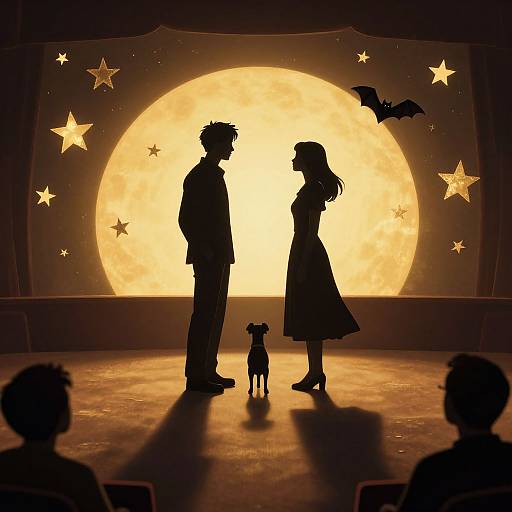 Golden-Hour Silhouette Theater Story