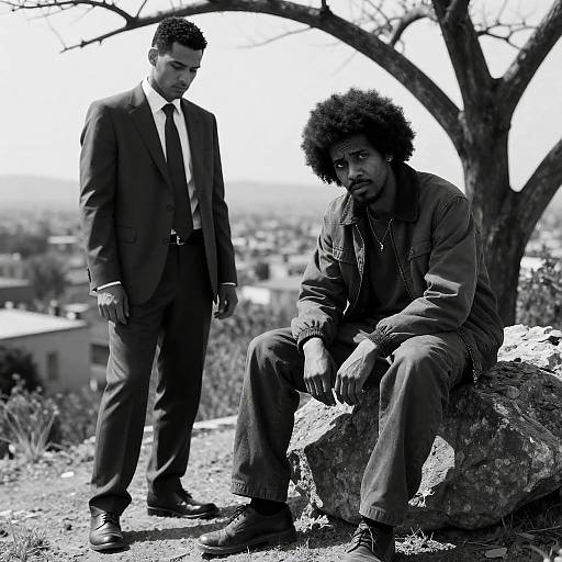 Barren Landscape with Intense Expressions