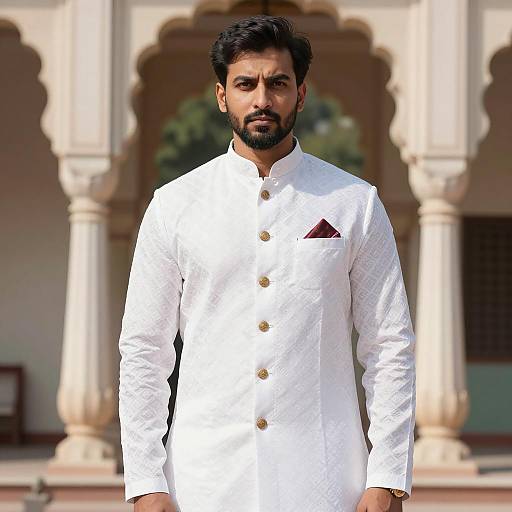 Elegant Male in Traditional Jodhpuri Sherwani