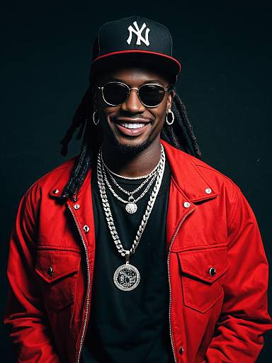 Stylish Male Hip Hop Outfit Portrait