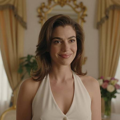 Elegant Woman in Ornate Room Setting