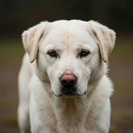 Close-up of White Labrador Retriever Dog