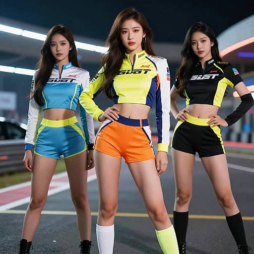 Vibrant Race Queen Fashion Shots