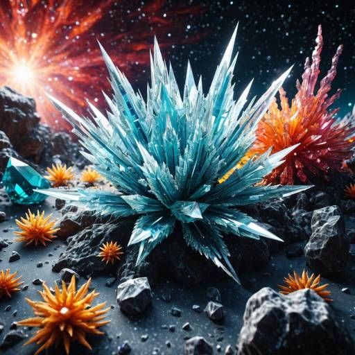 Vibrant Crystal Formations at Universe's End