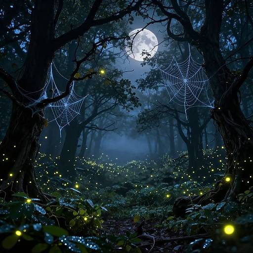 Surreal Dreamscape Under a Haunting Moon