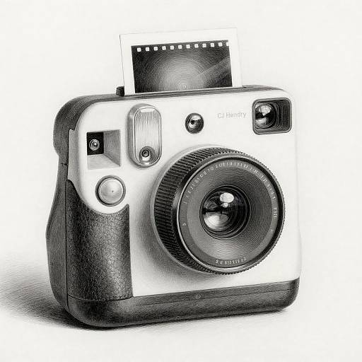 Hyperrealistic Pencil Polaroid Camera Study