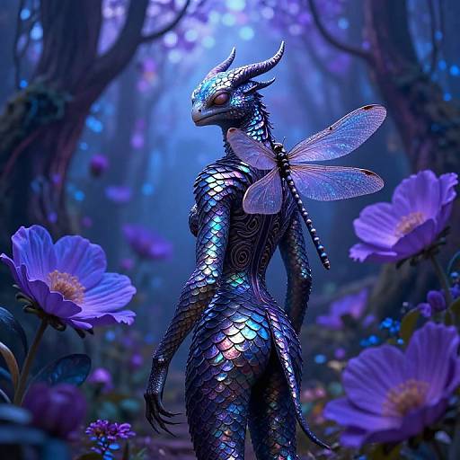 Surreal Human-Animal Hybrid Portrait